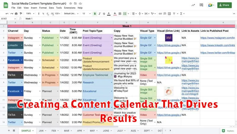 Creating a Content Calendar That Drives Results